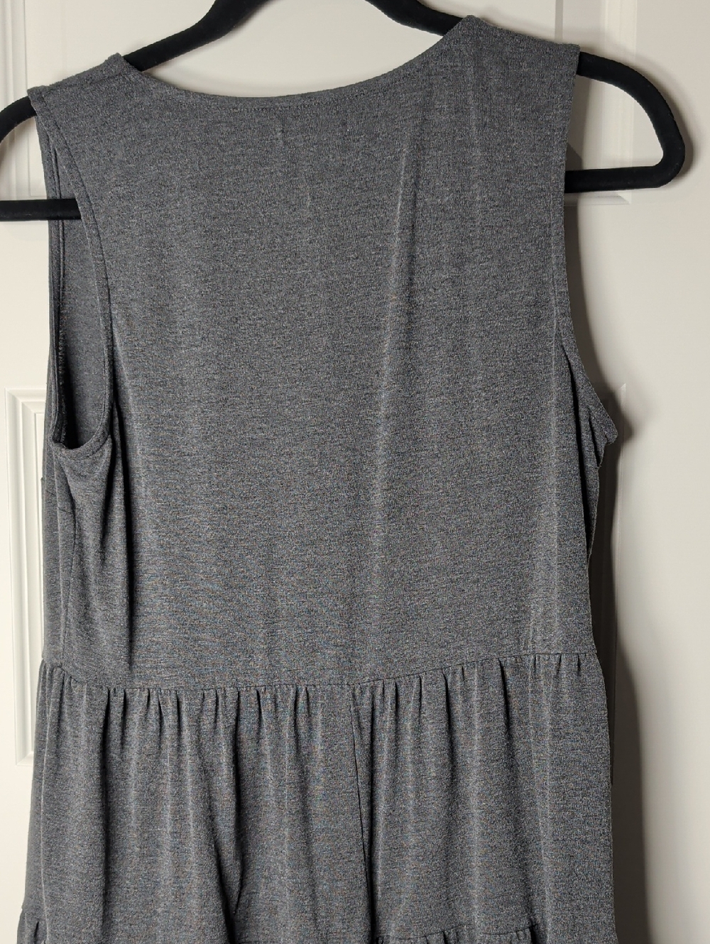 Maurices Sleeveless Tiered Knit Dress - Gray - Picture 7 of 8